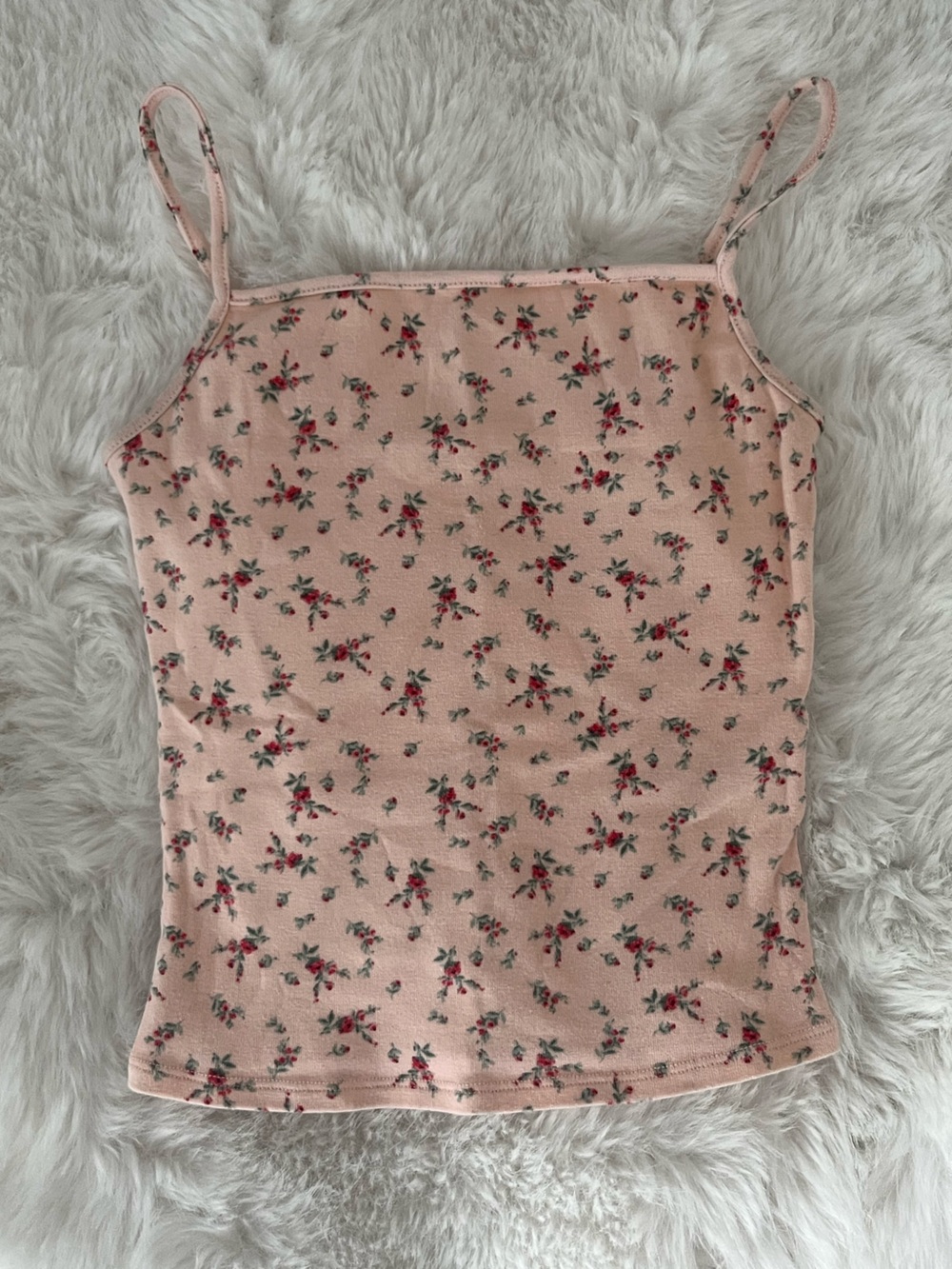 Garage Pink Floral Cropped Cotton Cami